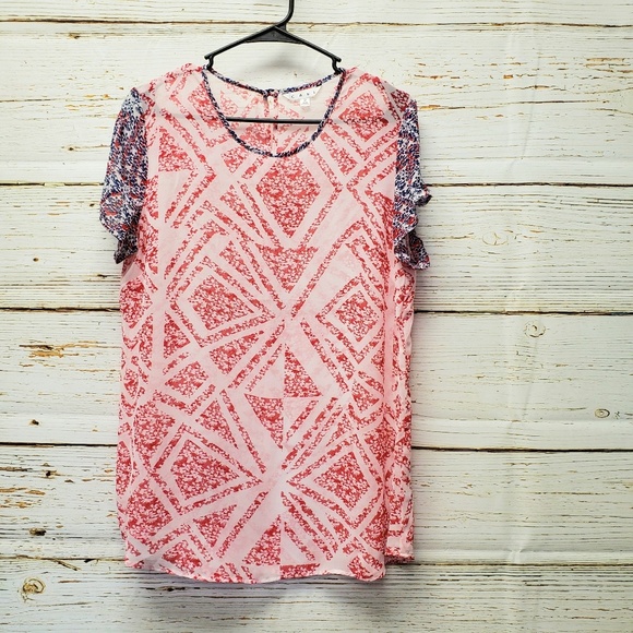CAbi Tops - Cabi Semi Sheer Print Top
